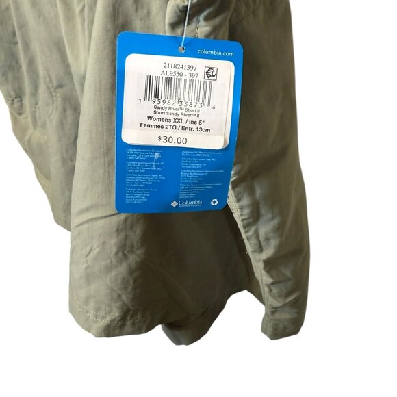 Columbia  Women's Sandy River Shorts II -Stone Green - XXL - Picture 6 of 9